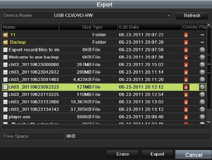 Figure 7. 11 Checkup of Export Result using USB Writer 7.1.3 Backing up by Event Search Purpose: Back up event-related record files using USB devices (USB flash drives, USB HDDs, USB writer), or DVD-R/W.