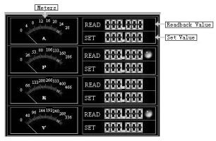 Set Current: Press I set, input the current value (0~30A), press ENTER to confirm. Set Power: Press P set, input the power value (3710A: 0~150W 3711A: 0~300W), press ENTER to confirm.