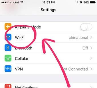 Open Settings on your mobile