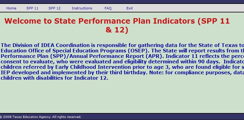 How to Certify SPP 12 when there is no data to report Select SPP12 Click on Early Childhood