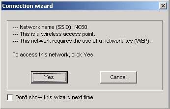 From the list of Available Networks, choose one network by double clicking the Network Name.