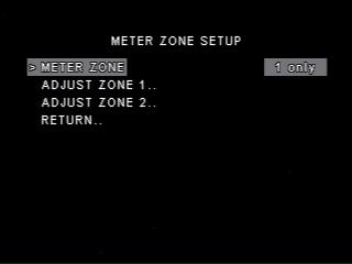 EXPOSURE (EXP) METER ZONE Defines an area in the image where the AE and WB settings will be applied. This option is useful when a camera is installed in an environment such as an ATM.