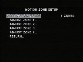 MOTION (MOT) MOTION The camera can detect the movement and display an alarm on the screen when movement is detected. OFF / ON If Motion is enabled, you can setup the ACTIVITY THRESHOLD.