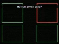 will appear on the top right-hand corner of the screen when the camera detects motion. SET MOTION ZONE Select from four (4) available zones.