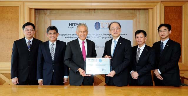 FOR IMMEDIATE RELEASE Universiti Teknologi PETRONAS and Hitachi launch a research hub to promote global collaboration in Applied Brain Science for Optical Topography Agreement at PETRONAS Twin Towers