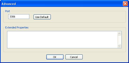 User Name Enter the user name that the database requires. Password Enter the password that the database requires. The default is blank (no password).