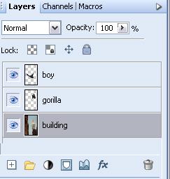 Applying layer masks will enable you to set extracted figures realistically into the background.