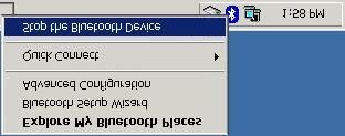 If this computer has created a connection to the desired type of service in the past, the options on the shortcut menu are: The name(s) of any device(s) with which prior connections to this type of