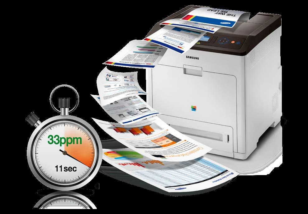congestion and delivers high-quality colour printing at speeds of up to 33ppm (A4).