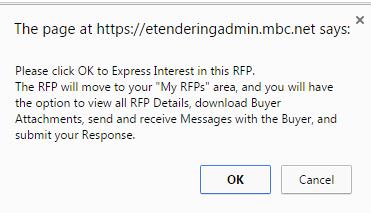 A pop up prompt will appear once you have clicked on the Express