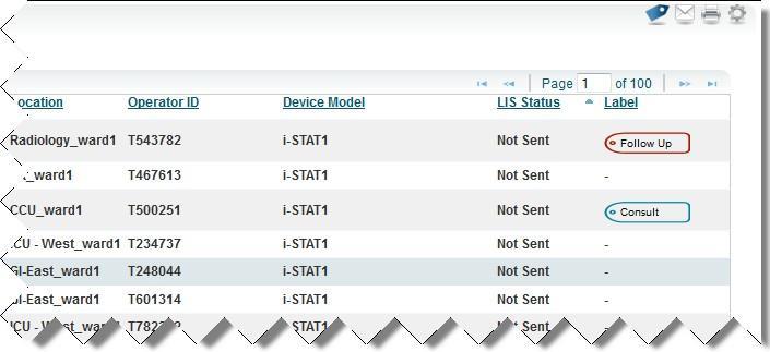 5 Generate a test results report Basic reports based on search filters, the current date range, and the selected location (if applicable) can be generated from the main screens within Info HQ Manager.