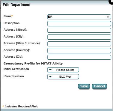 4. Hover over the department and click. The Edit Department dialog box opens. Figure 5-26: Edit Department dialog with OCM enabled 5. Optional.