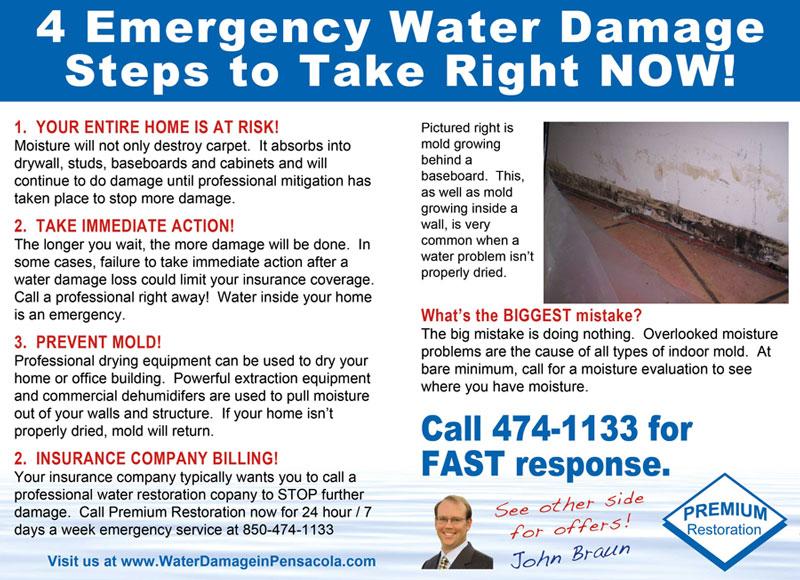 And Water Damage Restoration EDDM Postcards.