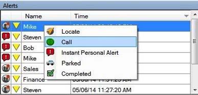 12 One-to-one call active window Placing a call from the Alerts window To place call from the Alerts window after receiving an IPA: 1.