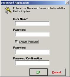 How to change your Engineering Exec Password Introduction The users can change their Océ Engineering Exec password. Change your password 1.