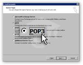 In our case, we will set up a POP3 email account in Outlook 2003, using the most common configuration settings.