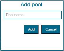 31 (47) 8.3 Adding a License Pool To manage licenses, go to the User Pool Management tab. You can create new license pools by clicking Add Pool. Give a name to the pool and click Add (see Figure 55).