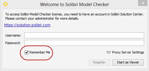 40 (47) 12 Solibri Model Checker Registration Solibri Model Checker licenses are administrated in the.