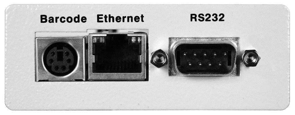 09 Ethernet Card The Ethernet Card option provides RS-232 and Ethernet communication interfaces, as well as barcode scanning capability.
