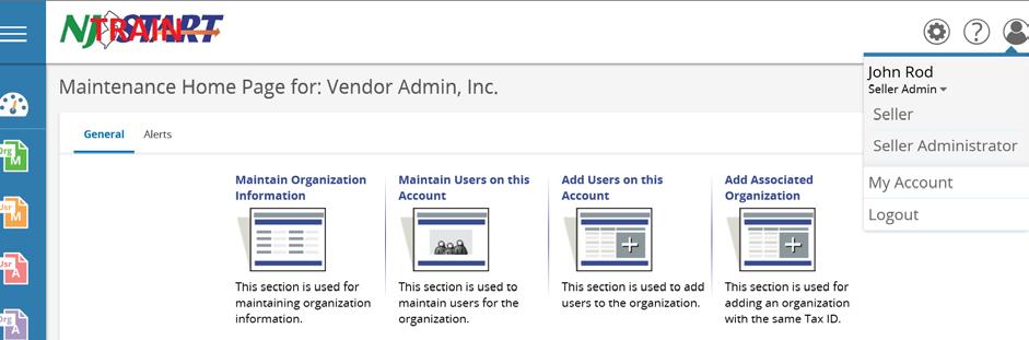If you cannot select the Seller Administrator tab or see the screen shown above, then you do not have the necessary privileges to perform vendor form management tasks.