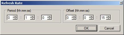 3-8 Interface Configuration 2. The Refresh Rate dialog displays.