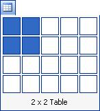 Figure 20 Insert Table Button To insert a table using Draw Table: 1. Open the Tables and Borders toolbar if it is not already displayed. 2. Click the Draw Table button.
