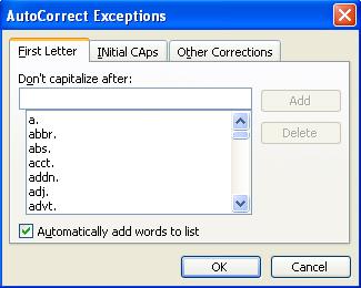 To select the AutoFormat as You Type option: 1. Select the Tools menu AutoCorrect Options. The AutoCorrect dialog box opens (see Figure 33). 2.