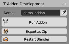 5.2.2 Addon Development Panel When you click onthe Run Addon button all files will be saved first.
