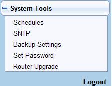 6.11 Logout ADDON Magic r9500 Wireless Router User Manual The Logout control is in the lower right of the navigation bar.