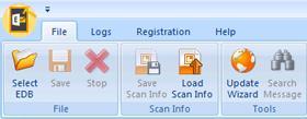 Menus File Menu Select EDB Use this option to select the EDB file which you want to recover. Save Use this option to save the recovered file. Stop Use this option to stop the recovering process.