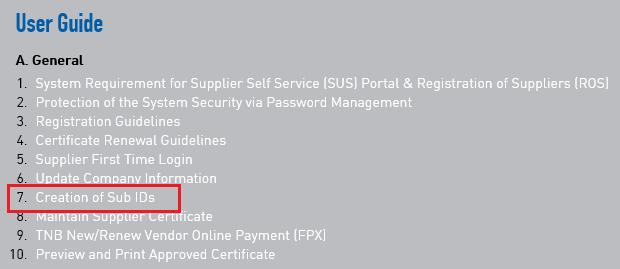 PROCESS (2) : Maintain Certificates / Supplier Details : Supplier Information