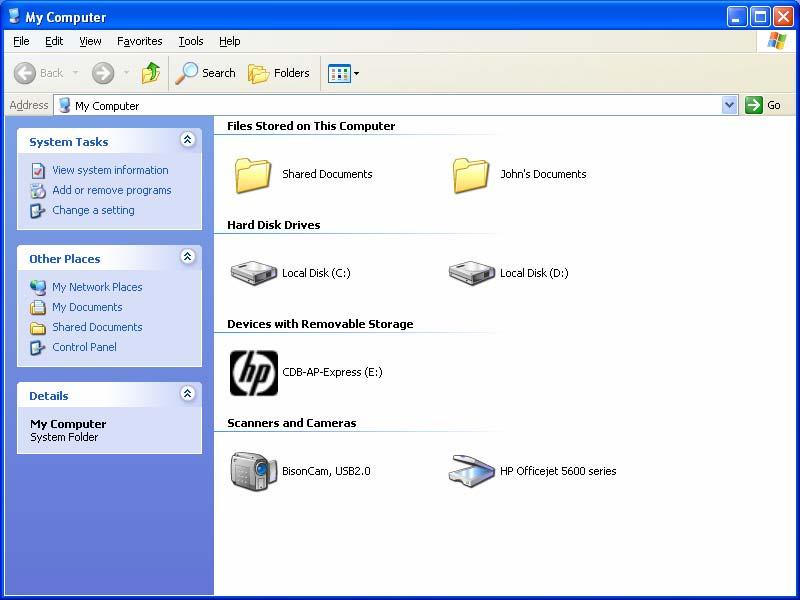In Windows XP, user can also scan from Windows XP scanning