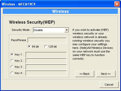 3. This print server supports WEP and WPA-PSK security mode.