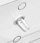 00/m Fork Clip Designed for attaching promotional materials to perforated surfaces with 1/4 diameter holes.