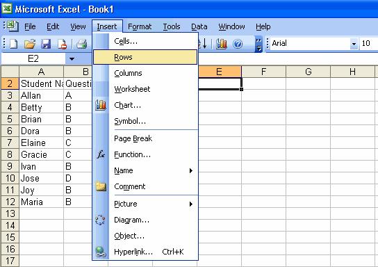 Formula Bar Figure 25 Excel Formula Bar Click on Insert on the menu bar to insert columns,