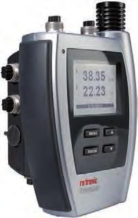 Features Up to 7 probe inputs Range of application: -30 70 C (-10 60 C, with display) 0 100 %RH Calculation of all psychrometric parameters Integrated clock with time stamp for every measured value