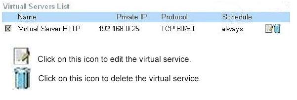 Using the Configuration Menu (continued) Advanced > Virtual Server Example #2: If you have an FTP server that you wanted Internet users to access by WAN port 2100 and only during the weekends, you