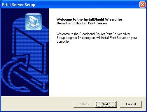 Installing the Print Server Software Insert the