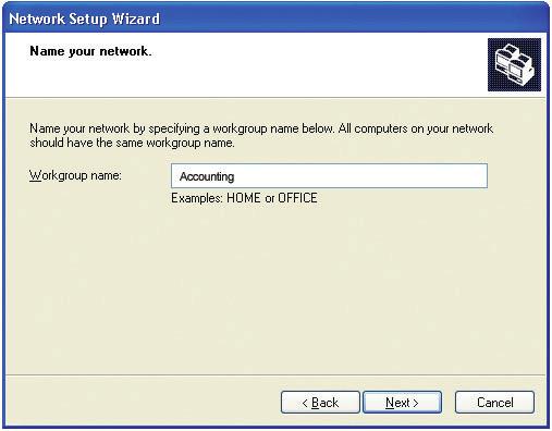 Networking Basics (continued) Using the Network Setup Wizard
