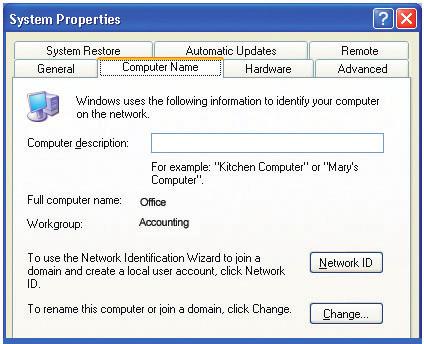 Networking Basics (Continued) Naming your Computer To name your computer, please follow these