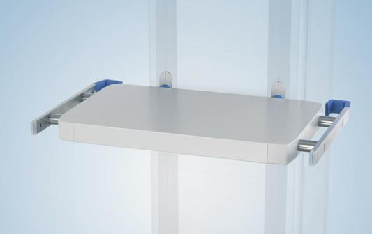 payload 80 kg (176 lbs) Control handle, optional Instrument trays, optional Dimensions (W x D): 430 x 260 mm (16.9" x 10.