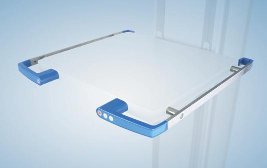 Available for the L side of the system head Extension of the shelf (HL) by 70 mm (2.