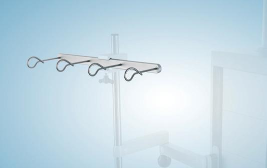 Drawers Shelves Control options Infusion hook rail Support rail with clamp Infusion hook