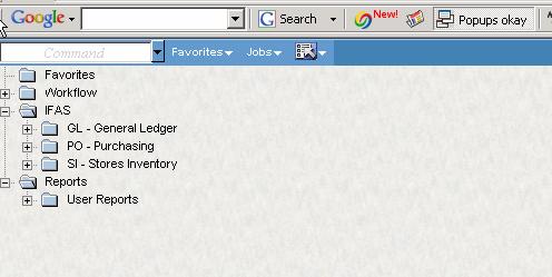 Accessing the CDD reports: Open Internet Explorer and navigate to the web address http://ifasweb/ifas7.