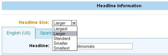 3. Add Headline content to the page. 3a. choose Headline from the Content List, and click Continue.