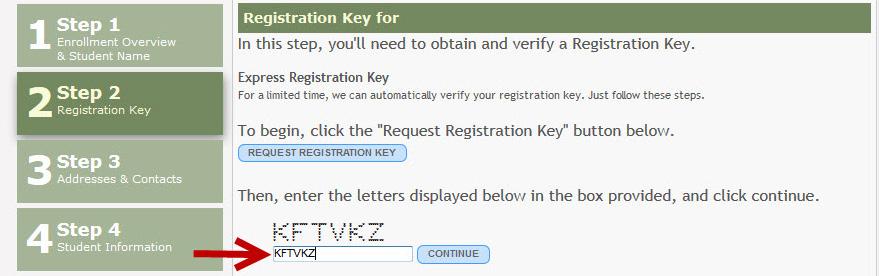 If you typed the CAPTCHA code correctly, the message Your key has been verified!