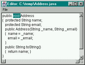Java by Definition Chapter 8: Files and Security Page 40 of 90 public void actionperformed(actionevent ae) { if (ae.getsource() == fileexit) exitprogram(); else if (ae.