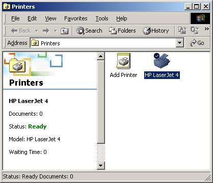 Adding new printers To add a printer, double-click the Add Printer icon. A window pops up indicating the start of the process. Press Next button. It asks whether the new printer is a local printer (i.
