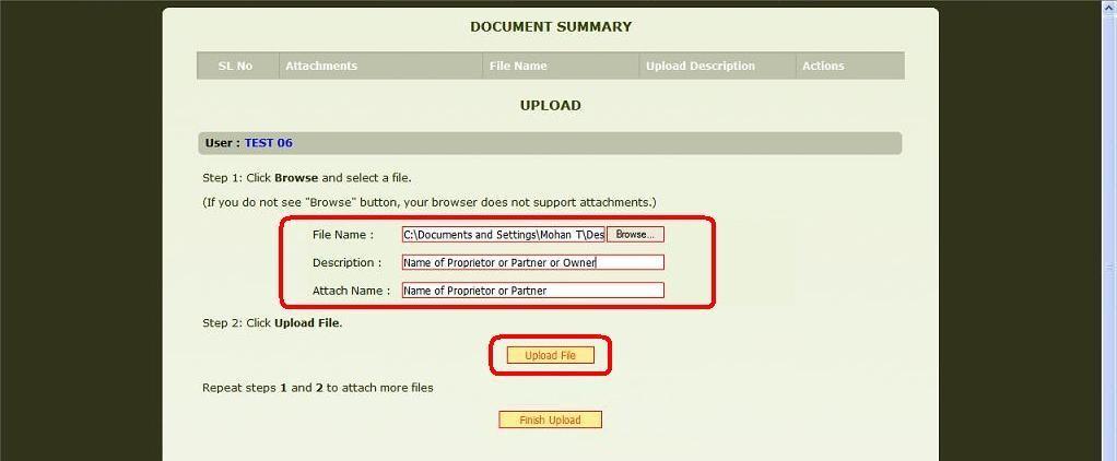 New Vendors should upload these documents during registration in scan format MANDATORILY