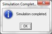 The simulation runs until current sim time equals SimDuration and it completes with the message: o o o Click OK Suggestion: Save the COREsim Script